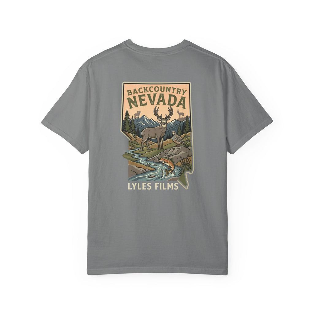 Backcountry Nevada T-Shirt — Lyles Films Outdoor Graphic Tee