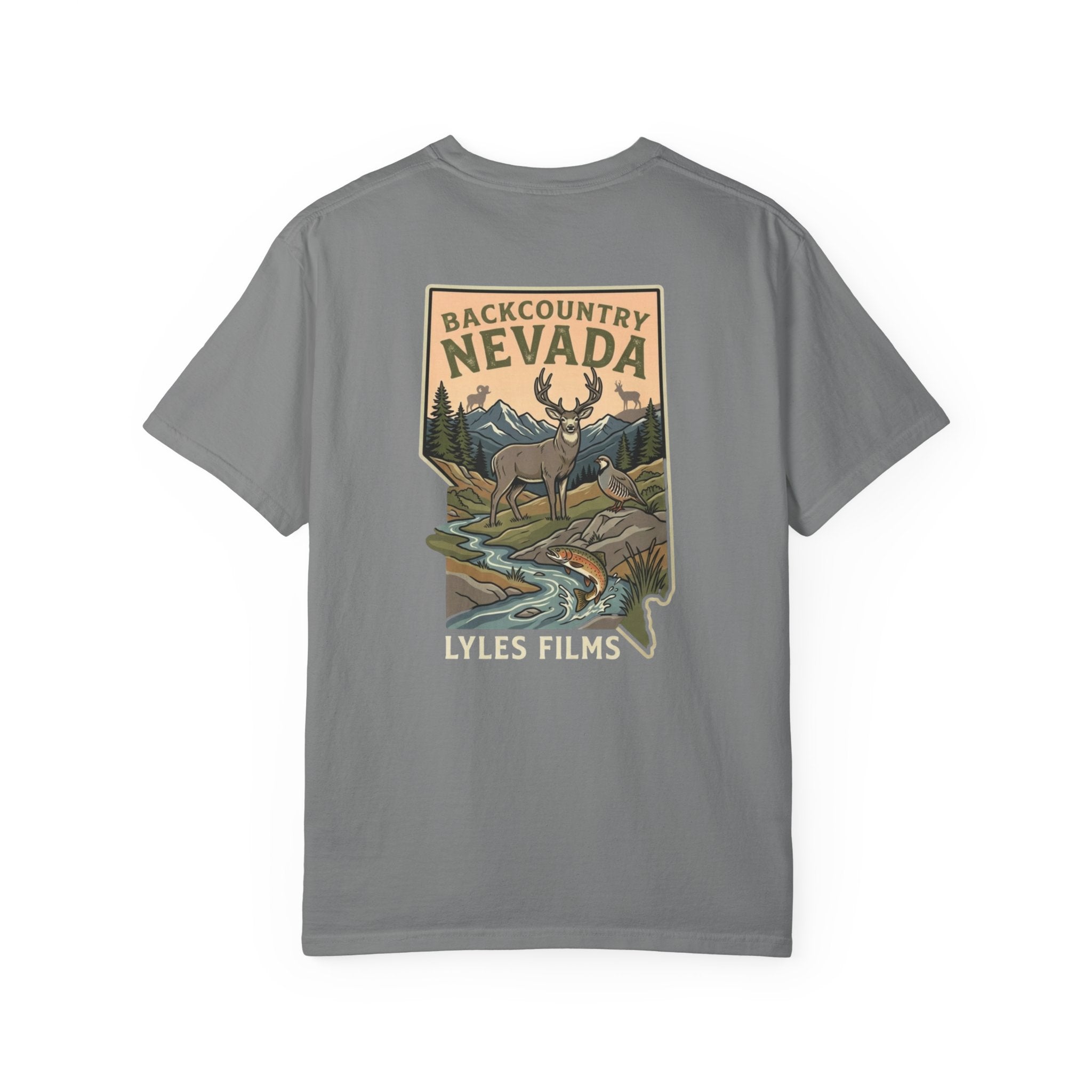 Backcountry Nevada T-Shirt — Lyles Films Outdoor Graphic Tee