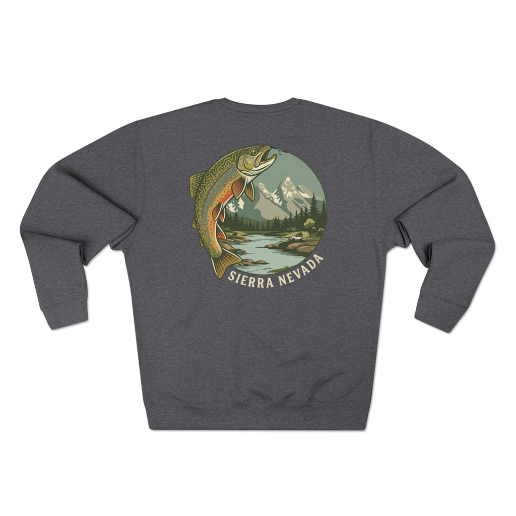 Sierra Nevada Trout Crewneck Sweatshirt — Vintage Fishing Graphic