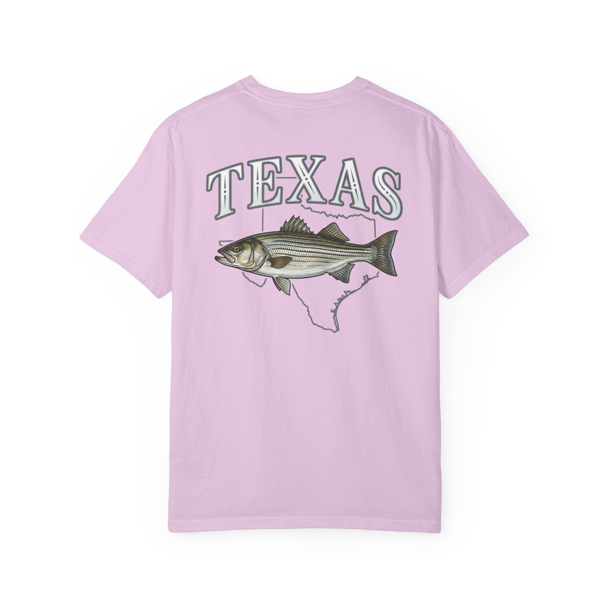 Texas Striper T-Shirt — Vintage Fishing Tee with Fish & State Graphic