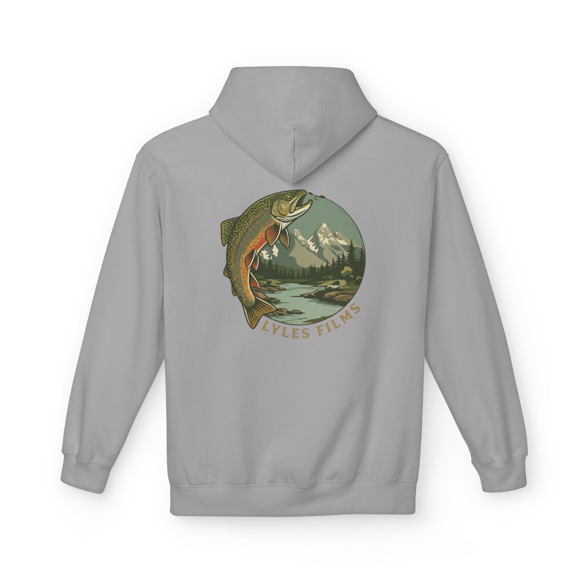 Lyles Films Hoodie — Vintage Mountain Trout Logo Pullover