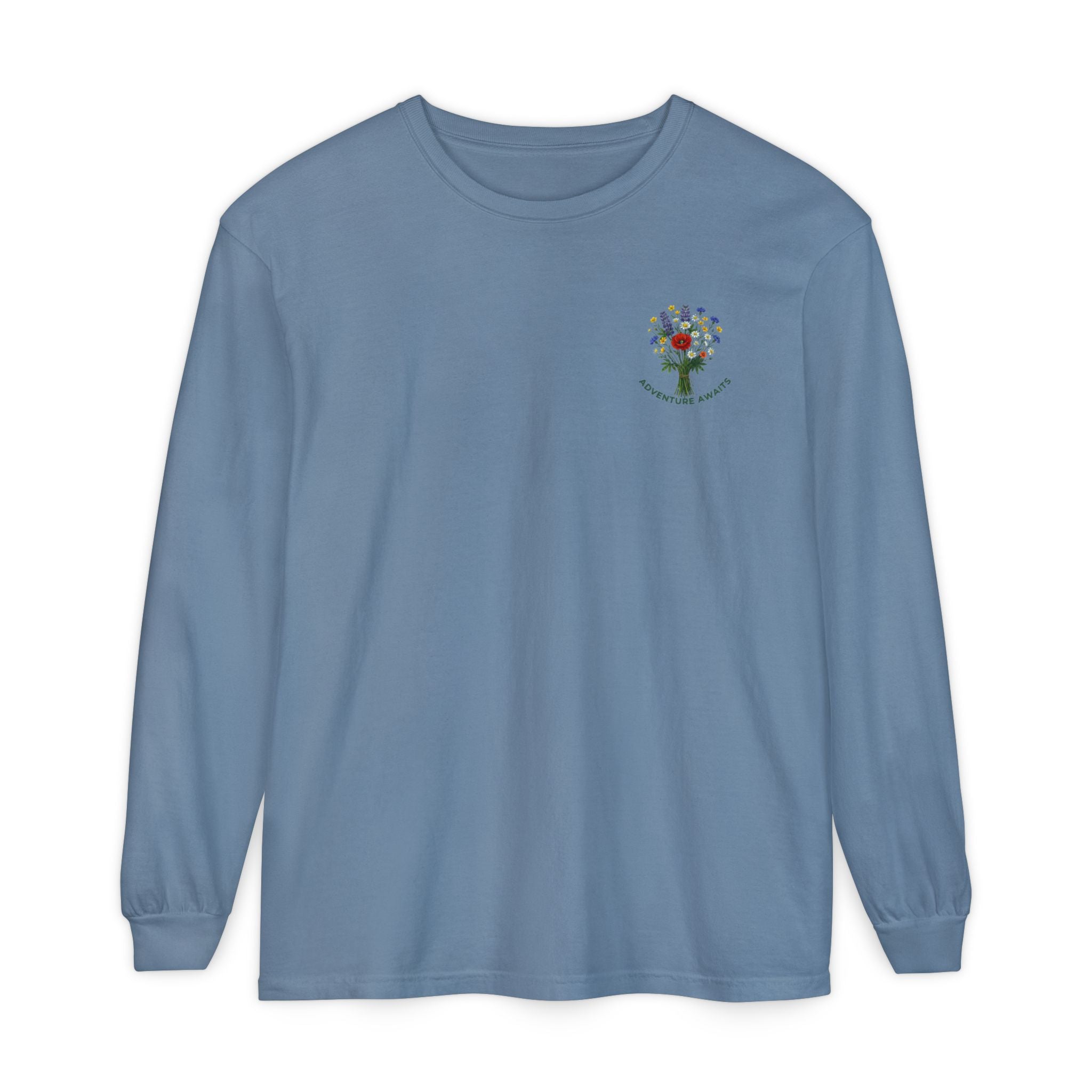 Adventure Awaits Mountain Landscape Long Sleeve Tee