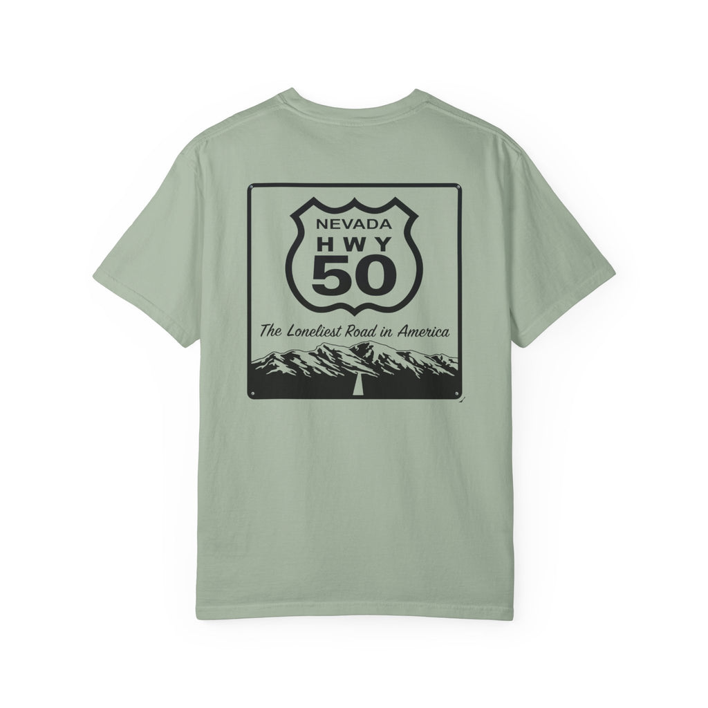 Nevada Hwy 50 T-Shirt — "The Loneliest Road in America" Graphic Tee