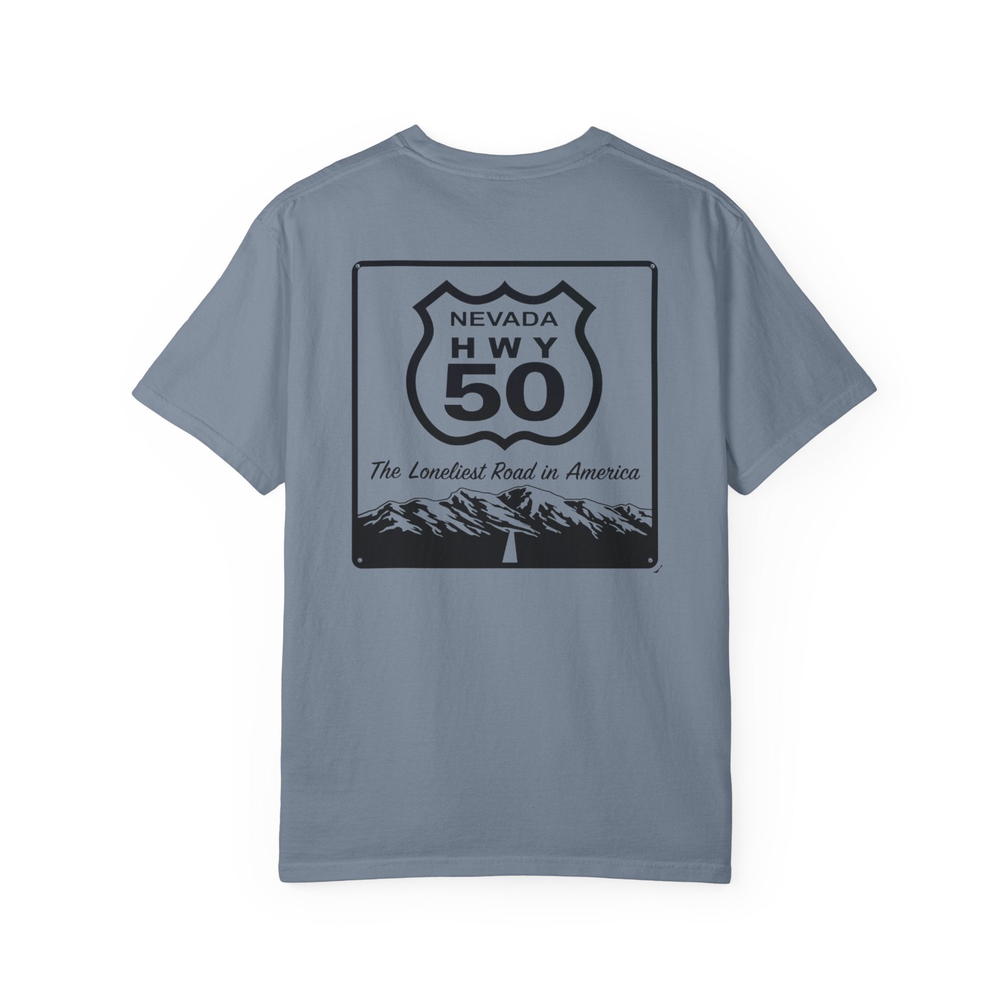 Nevada Hwy 50 T-Shirt — "The Loneliest Road in America" Graphic Tee