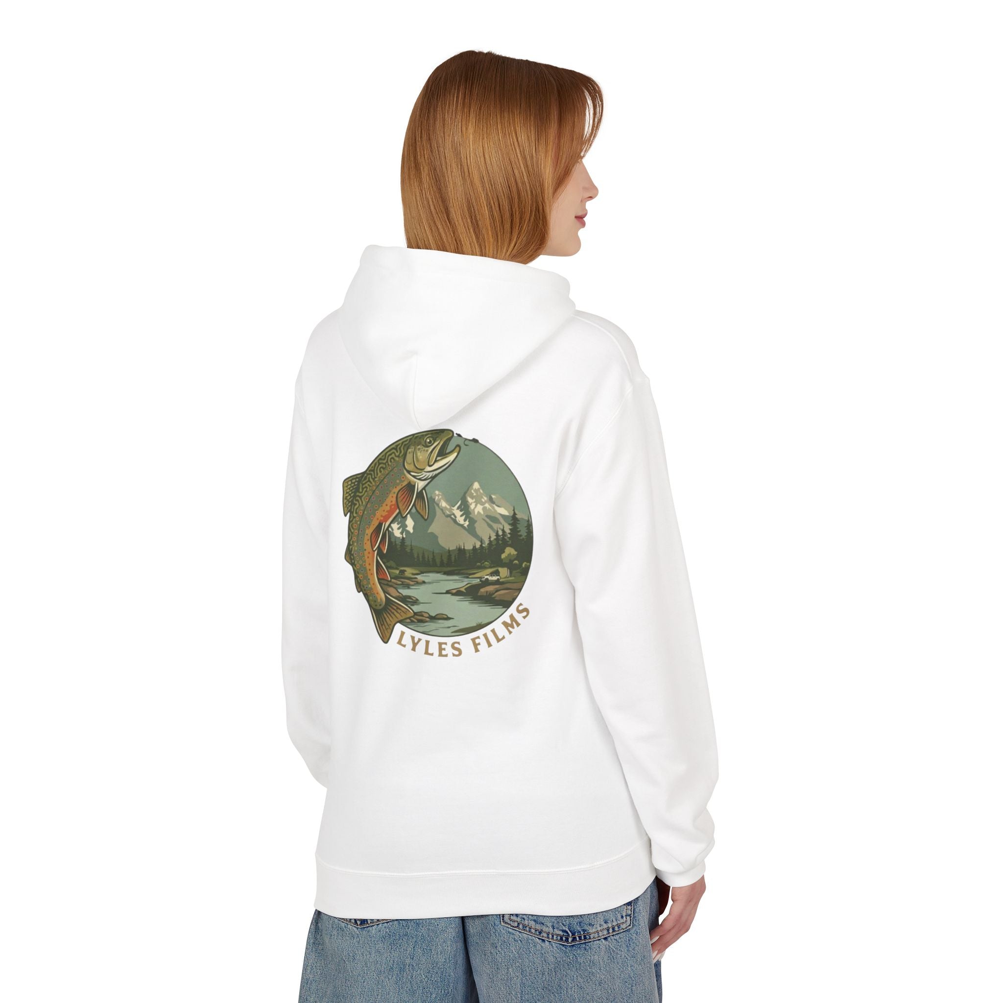 Lyles Films Hoodie — Vintage Mountain Trout Logo Pullover