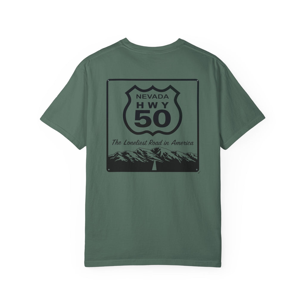 Nevada Hwy 50 T-Shirt — "The Loneliest Road in America" Graphic Tee
