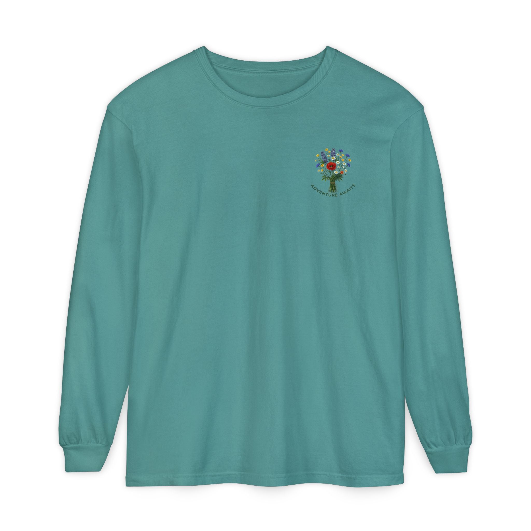 Adventure Awaits Mountain Landscape Long Sleeve Tee