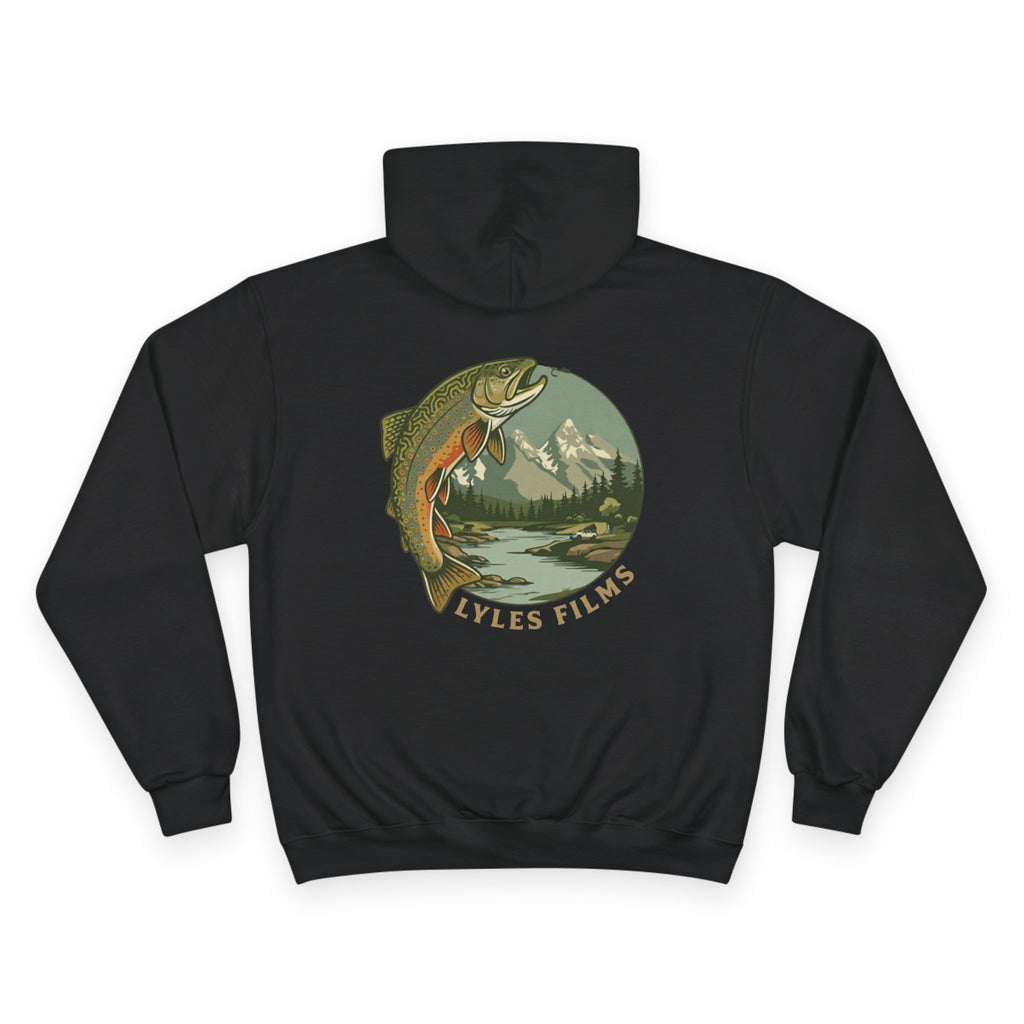 Lyles Films Classic Trout Hoodie — Vintage Wilderness Fishing Pullover