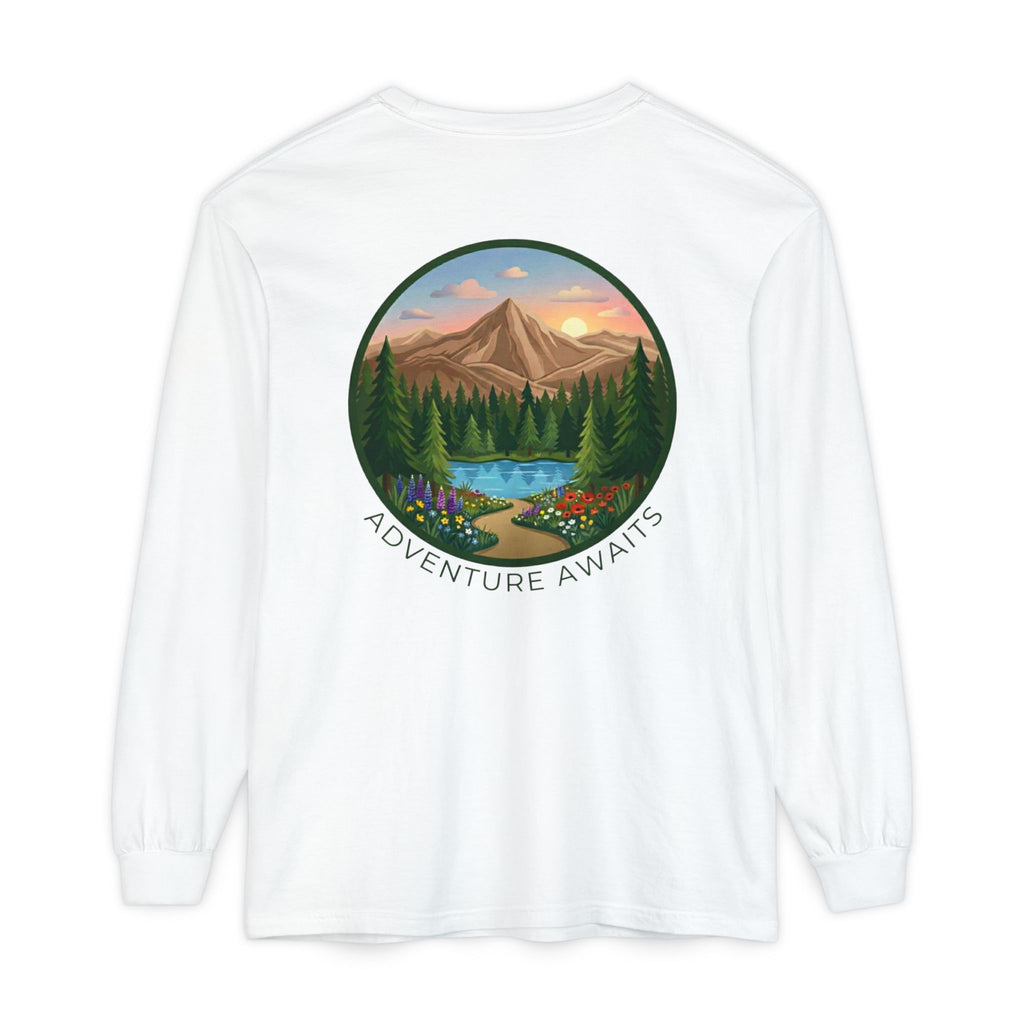 Adventure Awaits Mountain Landscape Long Sleeve Tee