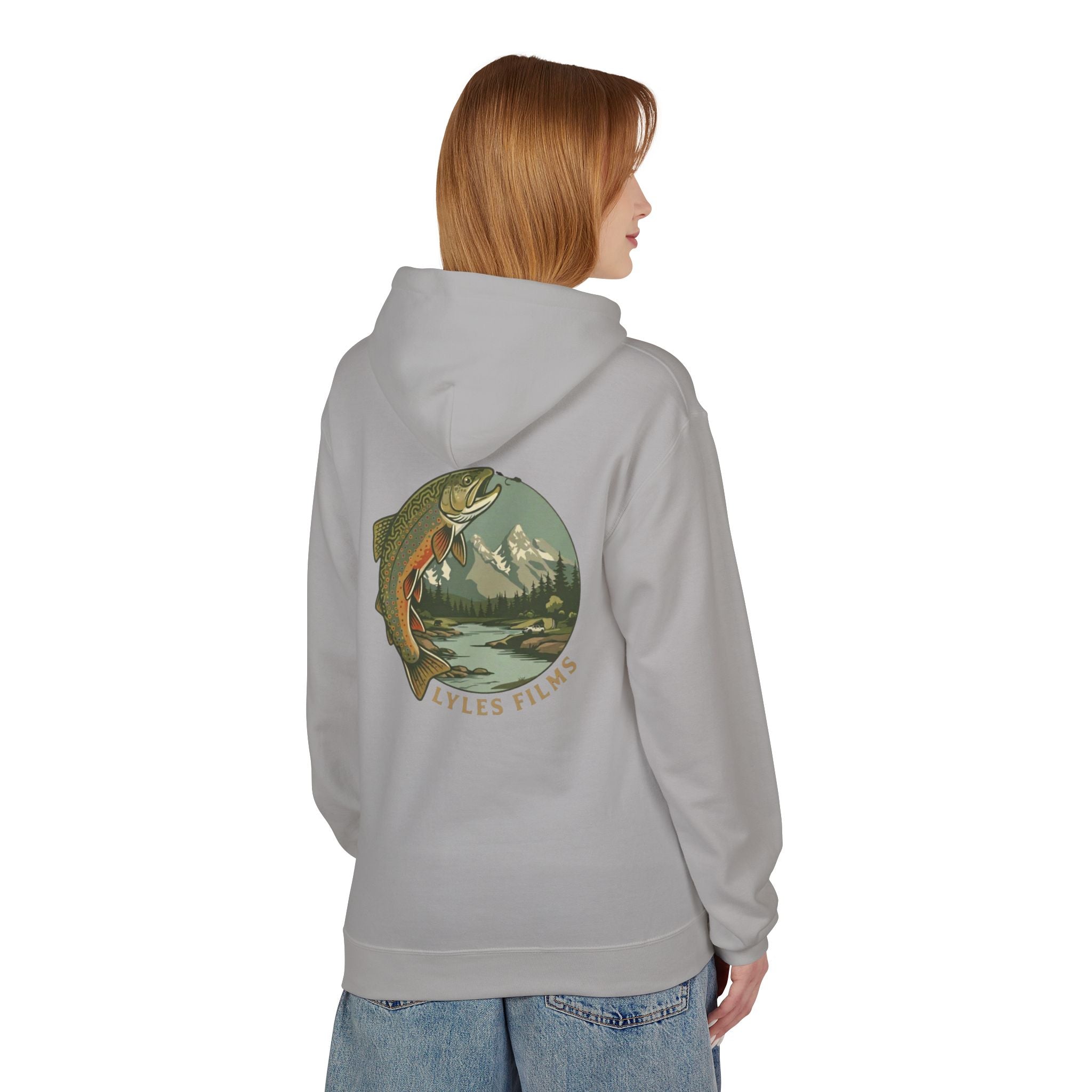 Lyles Films Hoodie — Vintage Mountain Trout Logo Pullover