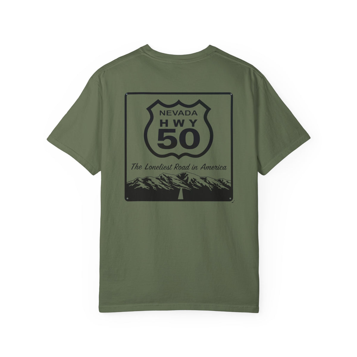 Nevada Hwy 50 T-Shirt — "The Loneliest Road in America" Graphic Tee