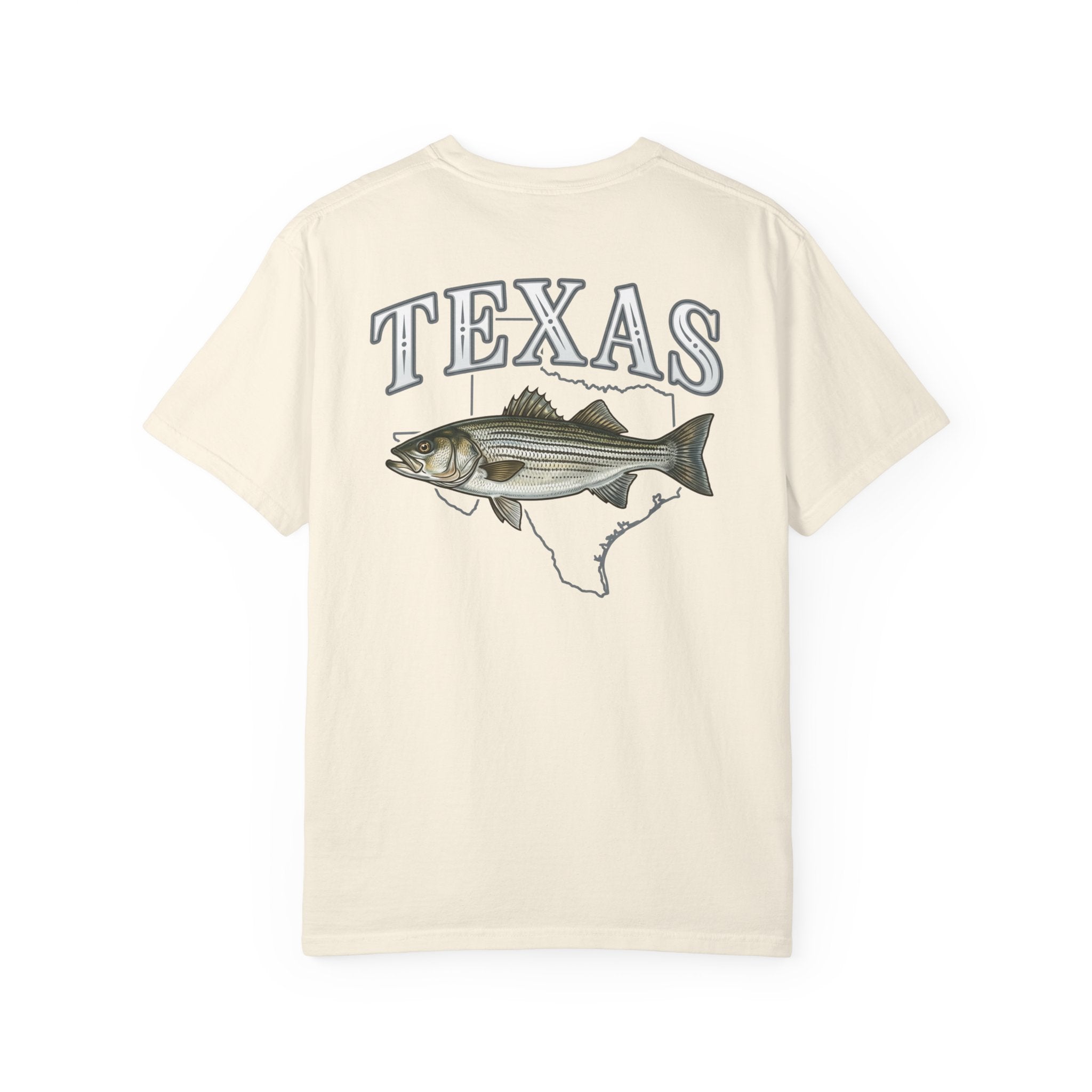 Texas Striper T-Shirt — Vintage Fishing Tee with Fish & State Graphic