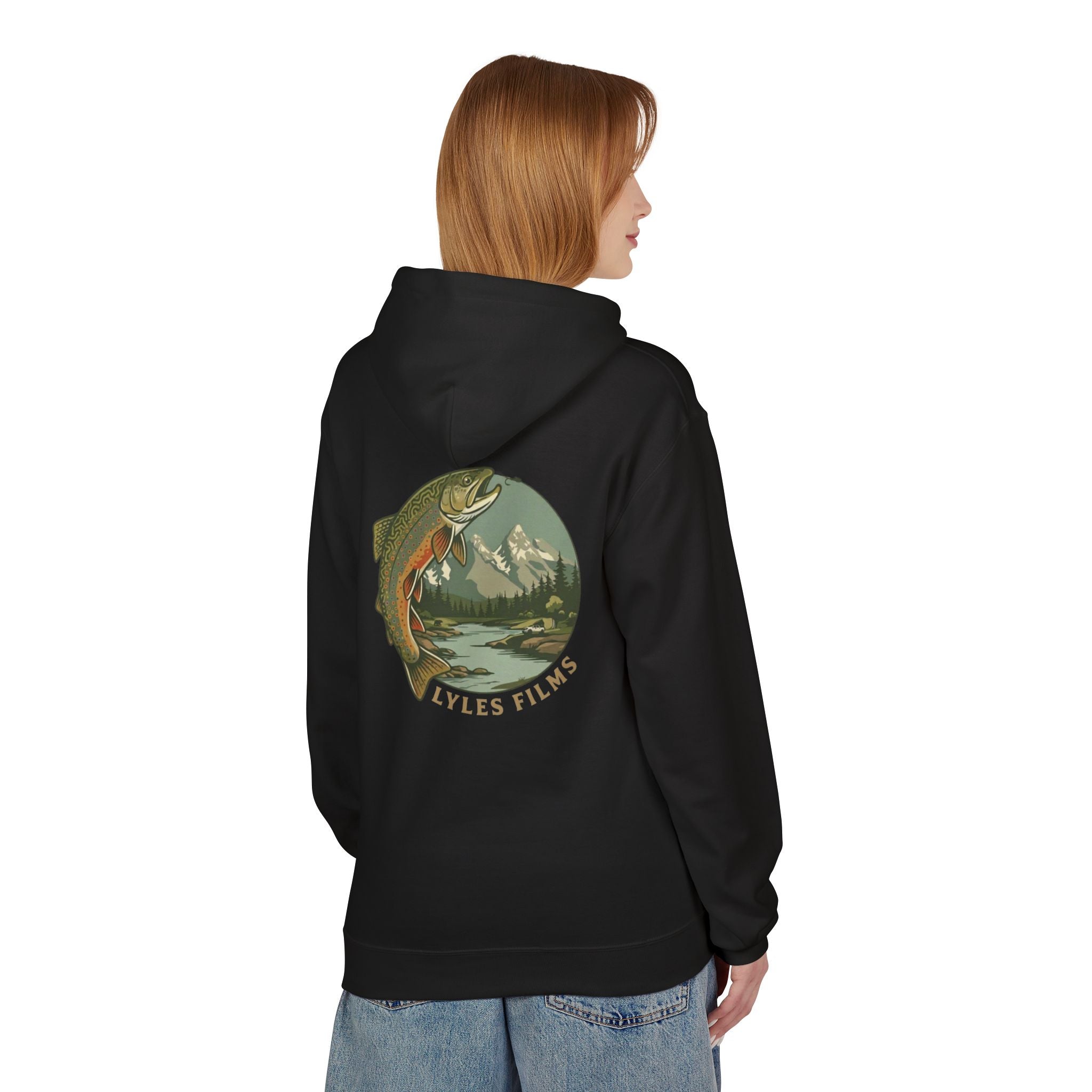 Lyles Films Hoodie — Vintage Mountain Trout Logo Pullover