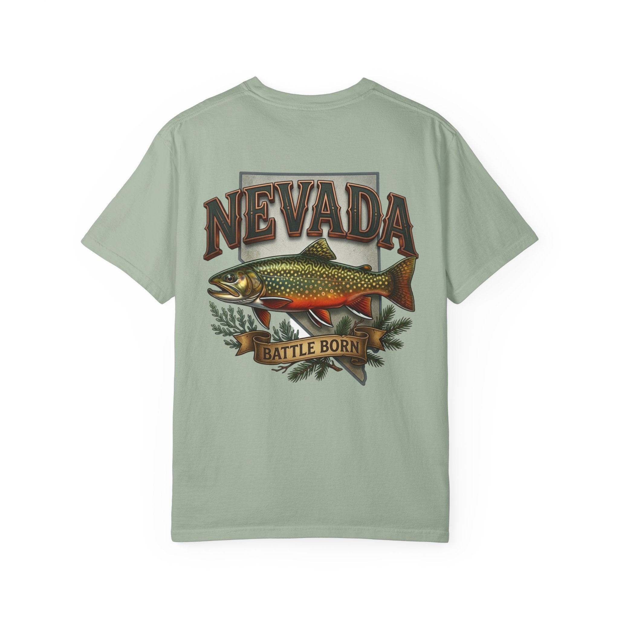 Nevada Brook Trout Tee — 'Nevada Battle Born' Fishing T-Shirt