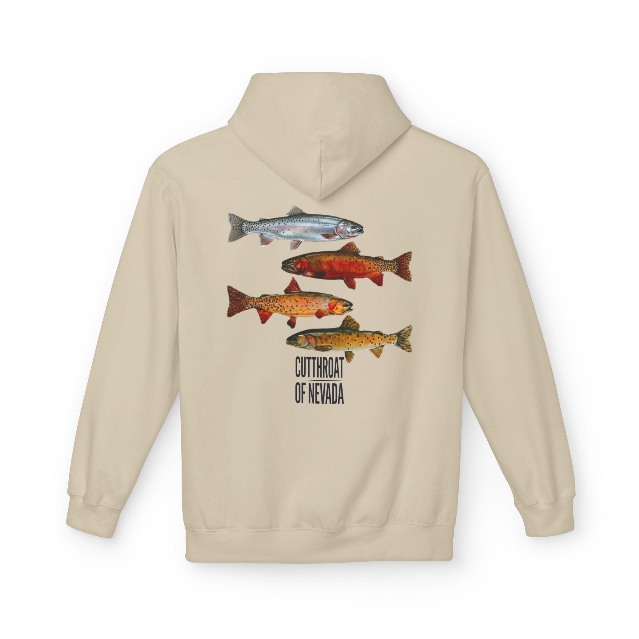Lyles Films Nevada Cutthroat Hoodie — Fish of Nevada Graphic Fishing Pullover