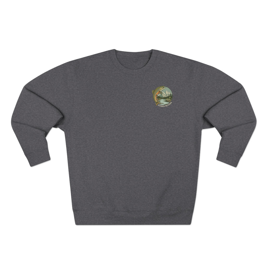 Sierra Nevada Trout Crewneck Sweatshirt — Vintage Fishing Graphic