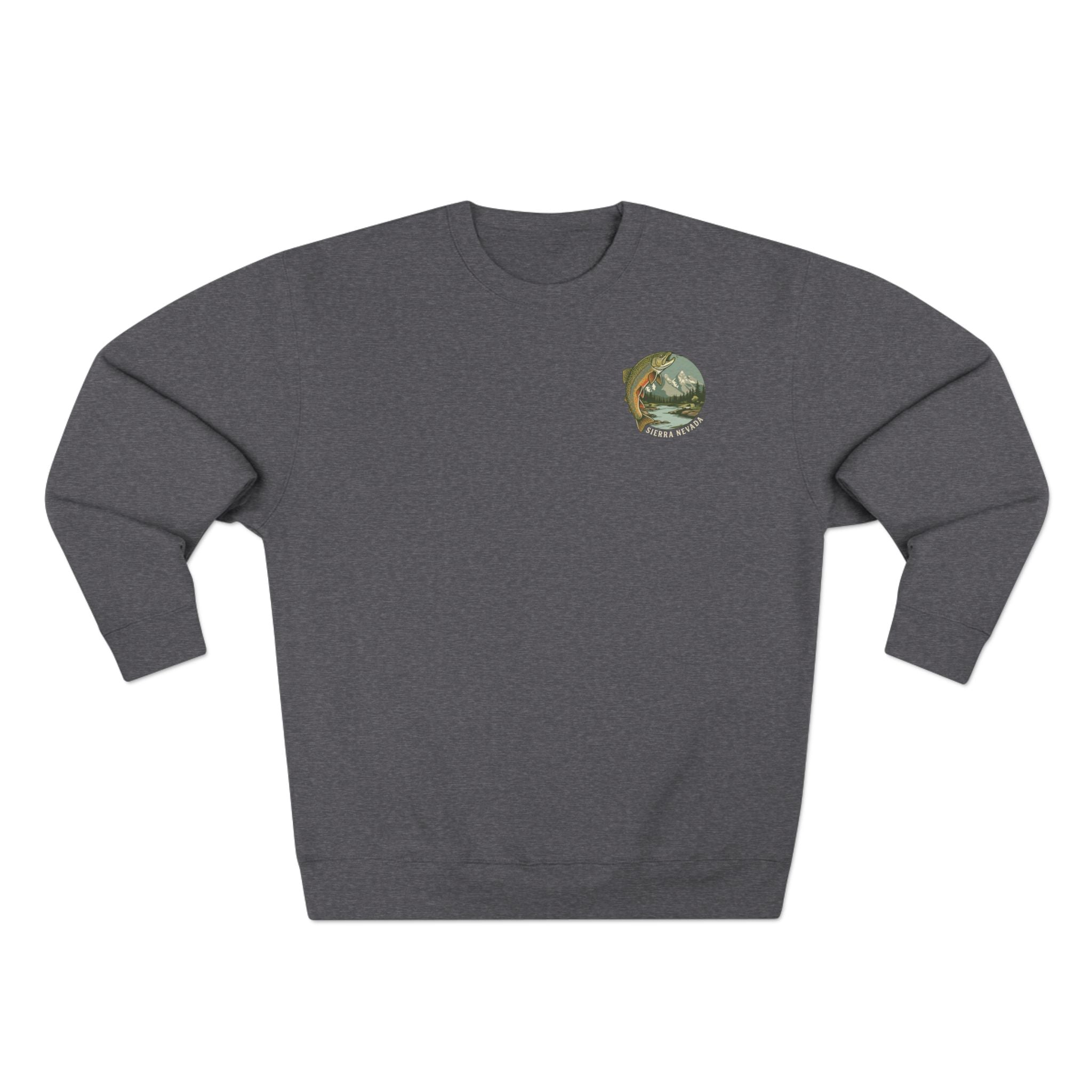 Sierra Nevada Trout Crewneck Sweatshirt — Vintage Fishing Graphic