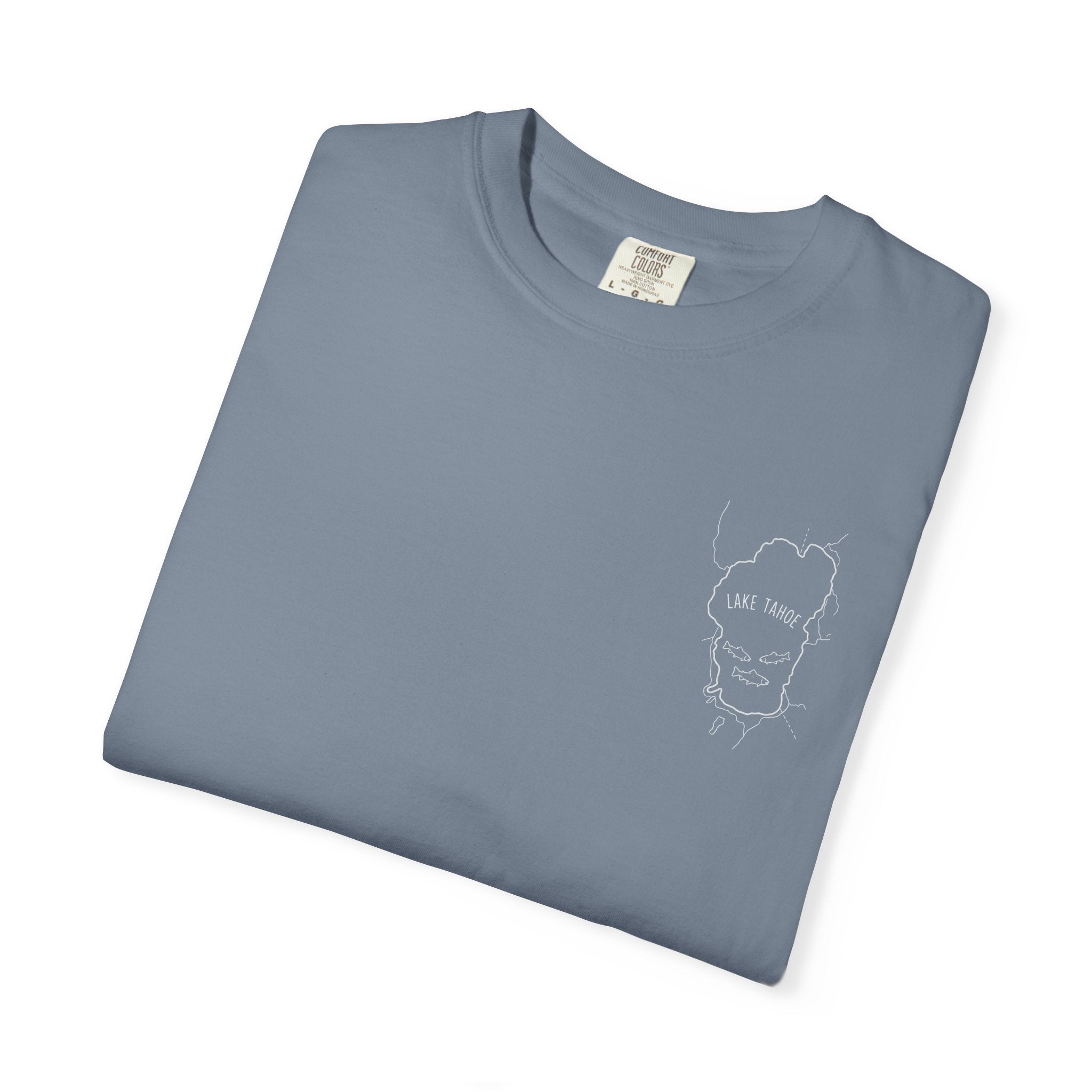 Lake Tahoe Deep Tee — Minimalist Garment-Dyed T-Shirt
