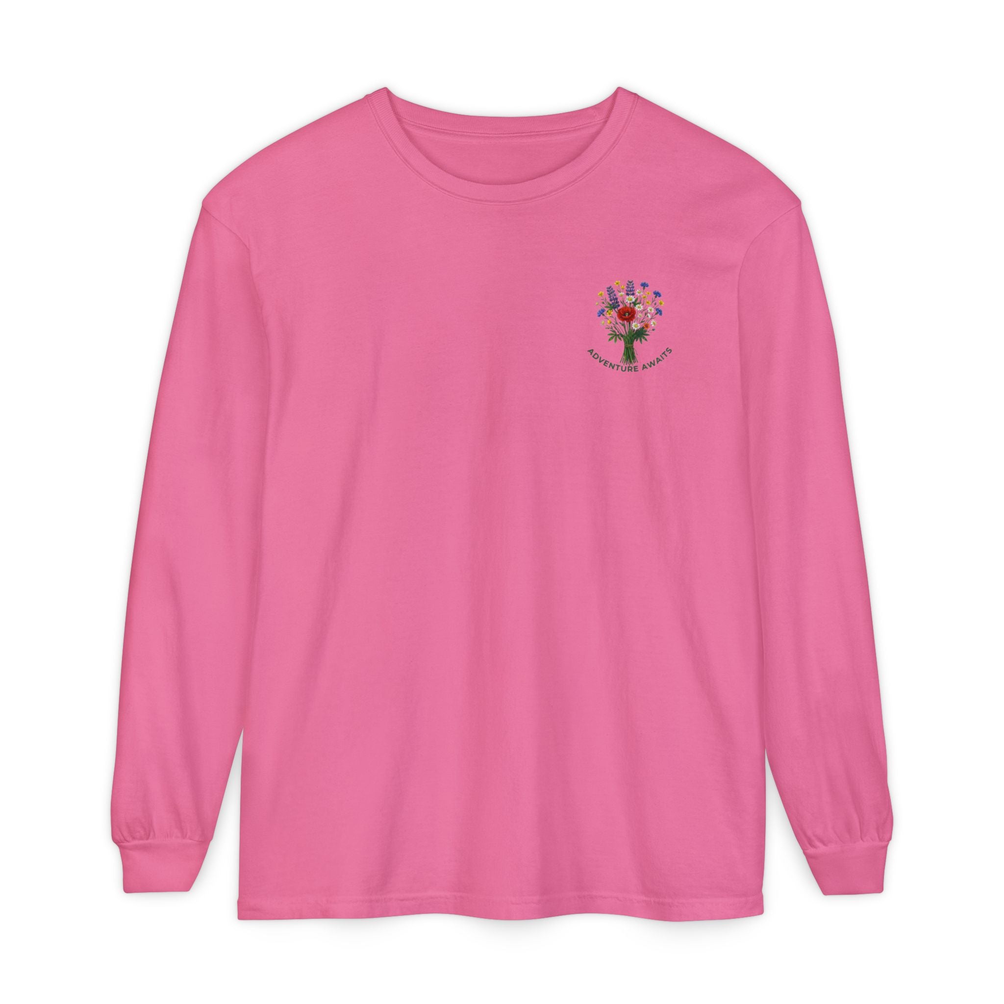 Adventure Awaits Mountain Landscape Long Sleeve Tee