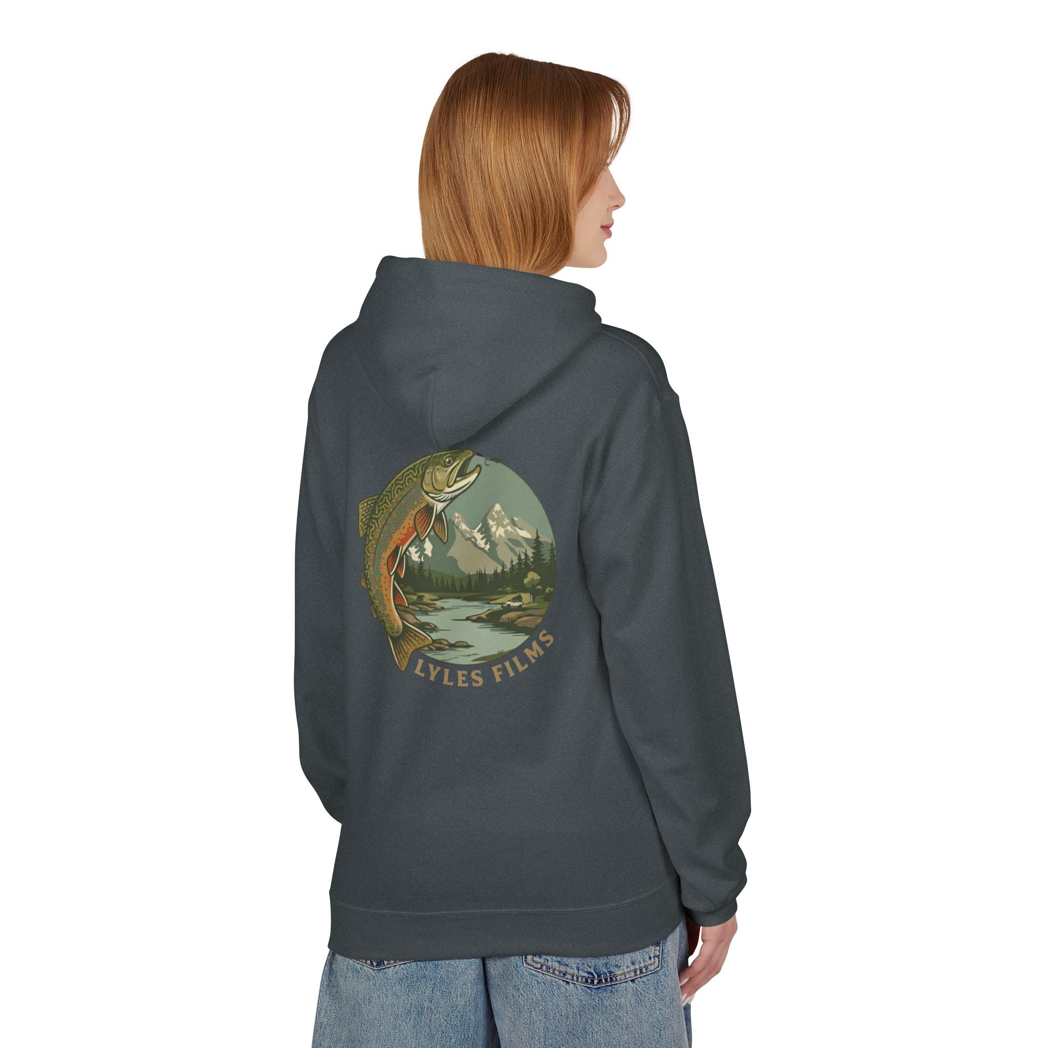 Lyles Films Hoodie — Vintage Mountain Trout Logo Pullover
