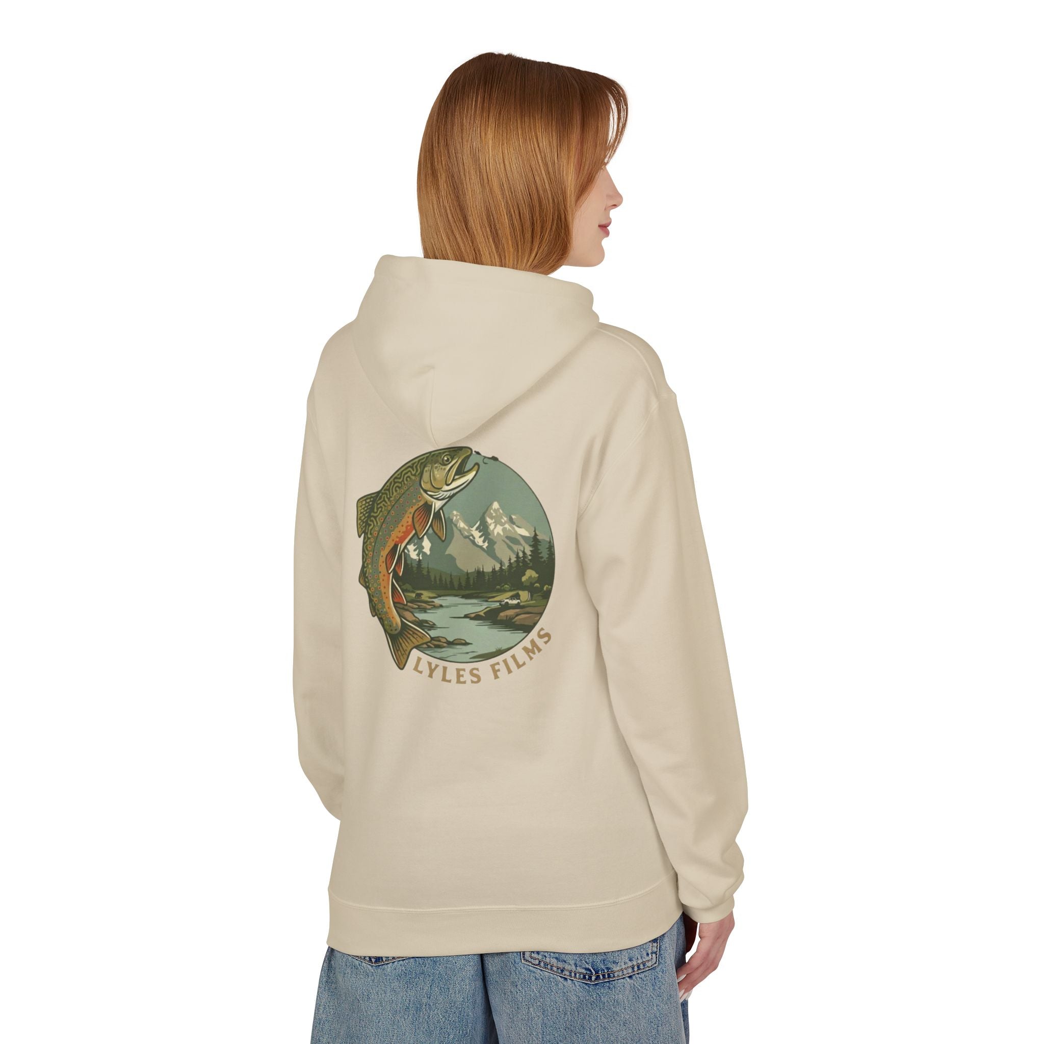 Lyles Films Hoodie — Vintage Mountain Trout Logo Pullover