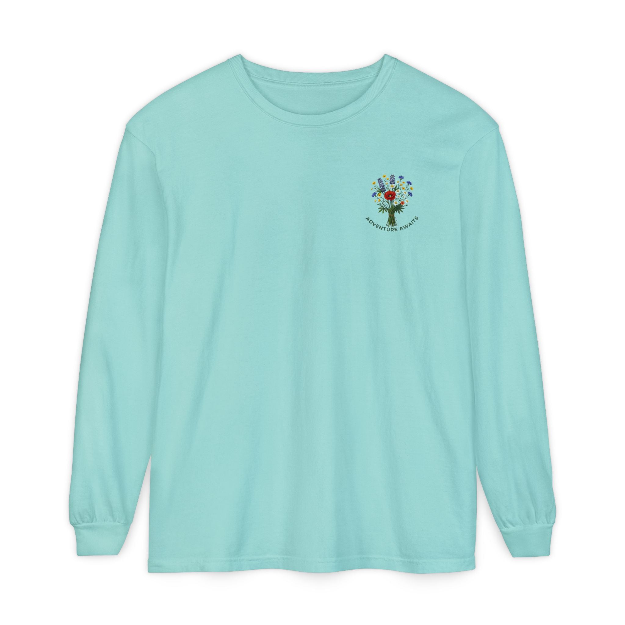 Adventure Awaits Mountain Landscape Long Sleeve Tee