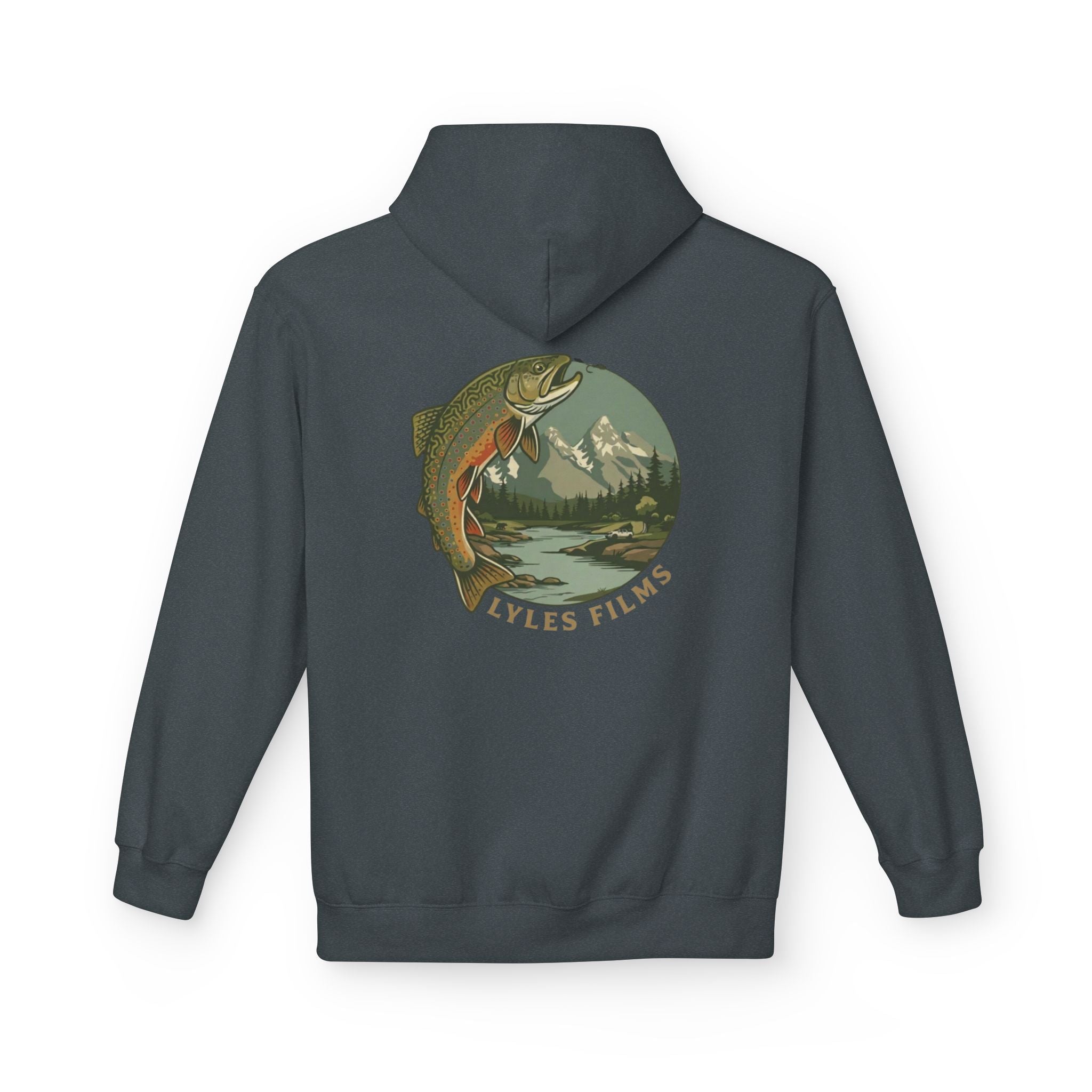 Lyles Films Hoodie — Vintage Mountain Trout Logo Pullover