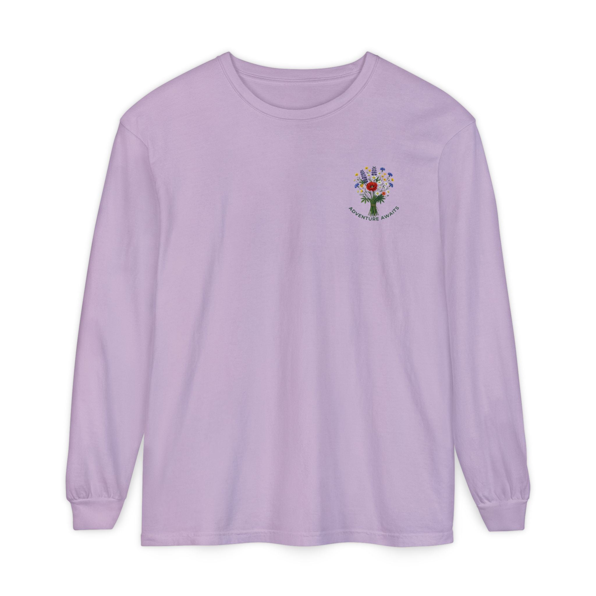 Adventure Awaits Mountain Landscape Long Sleeve Tee