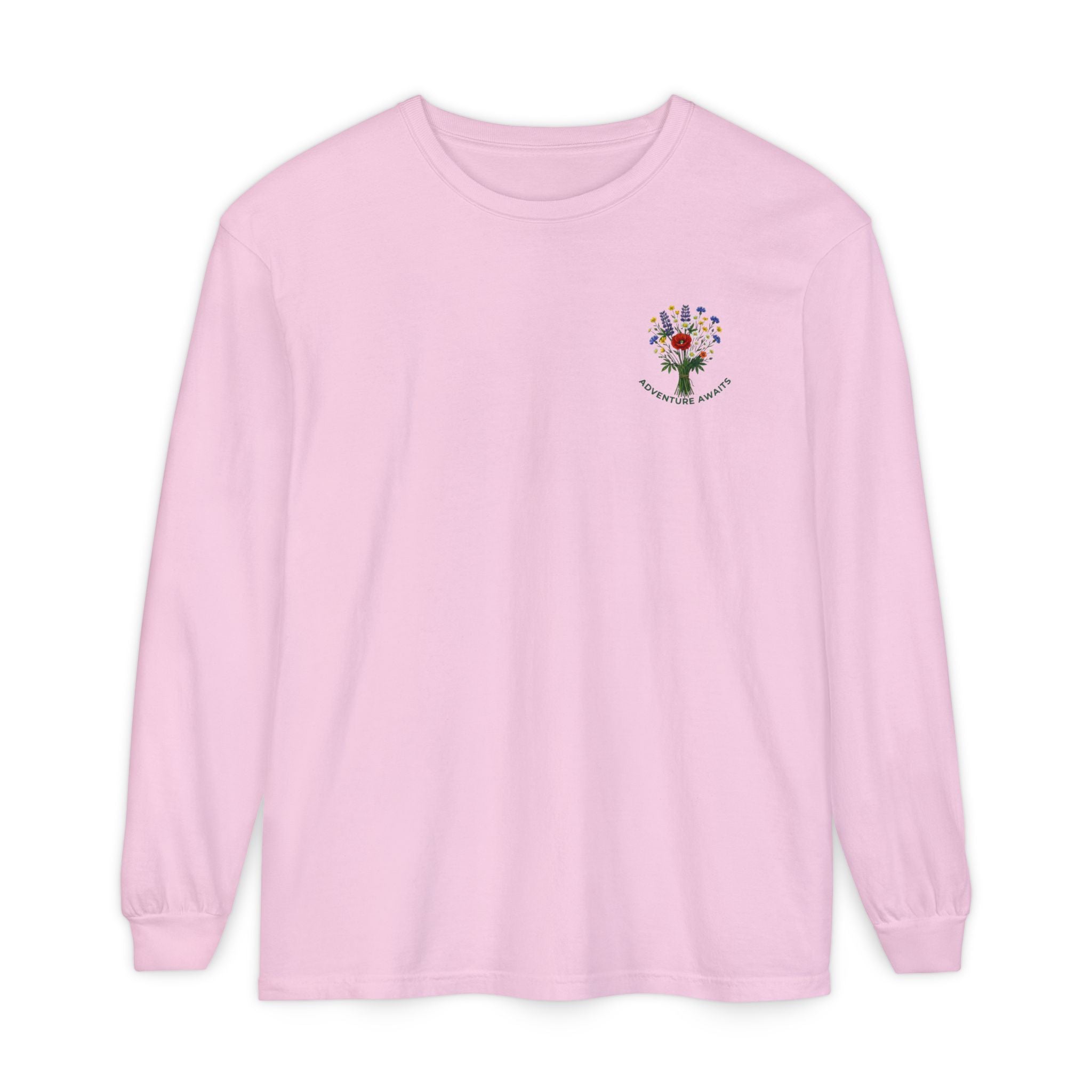 Adventure Awaits Mountain Landscape Long Sleeve Tee