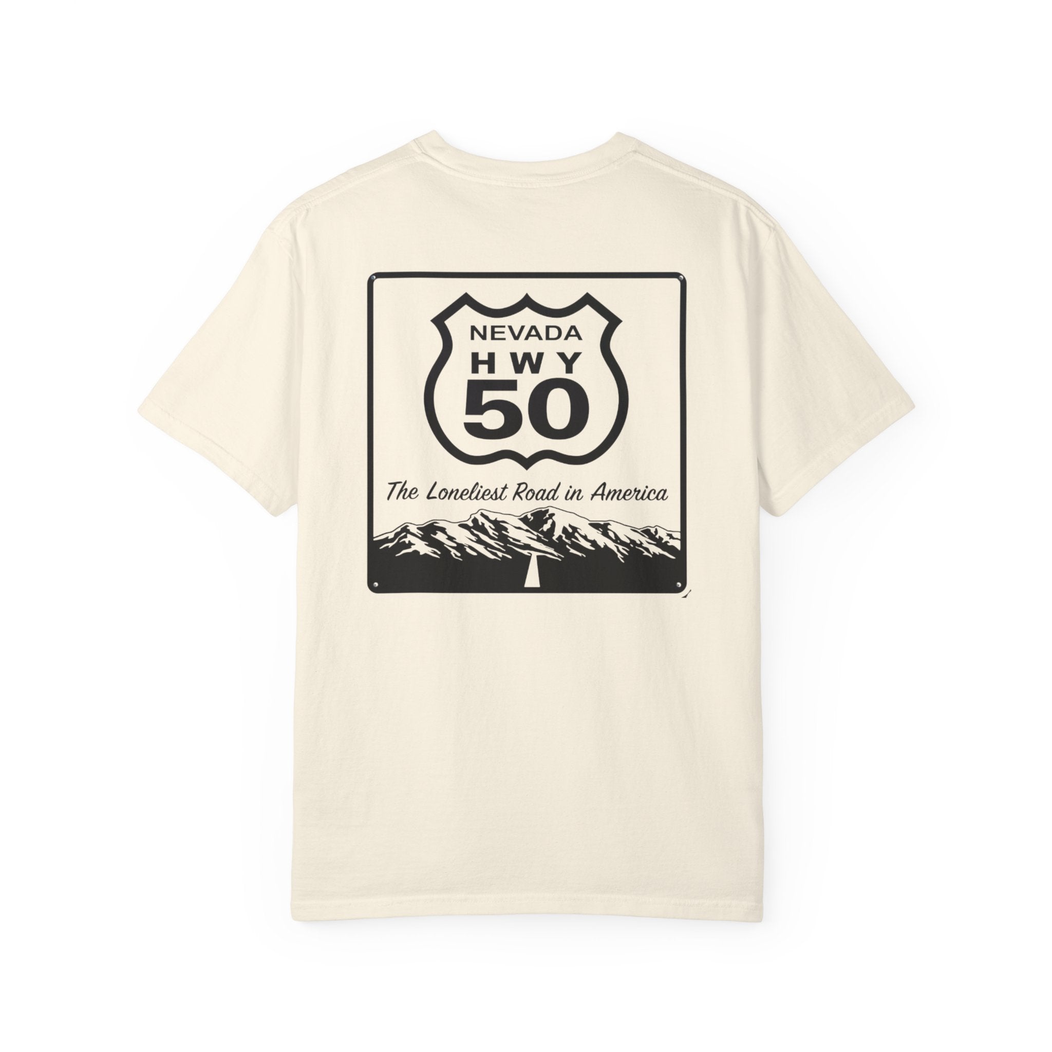 Nevada Hwy 50 T-Shirt — "The Loneliest Road in America" Graphic Tee
