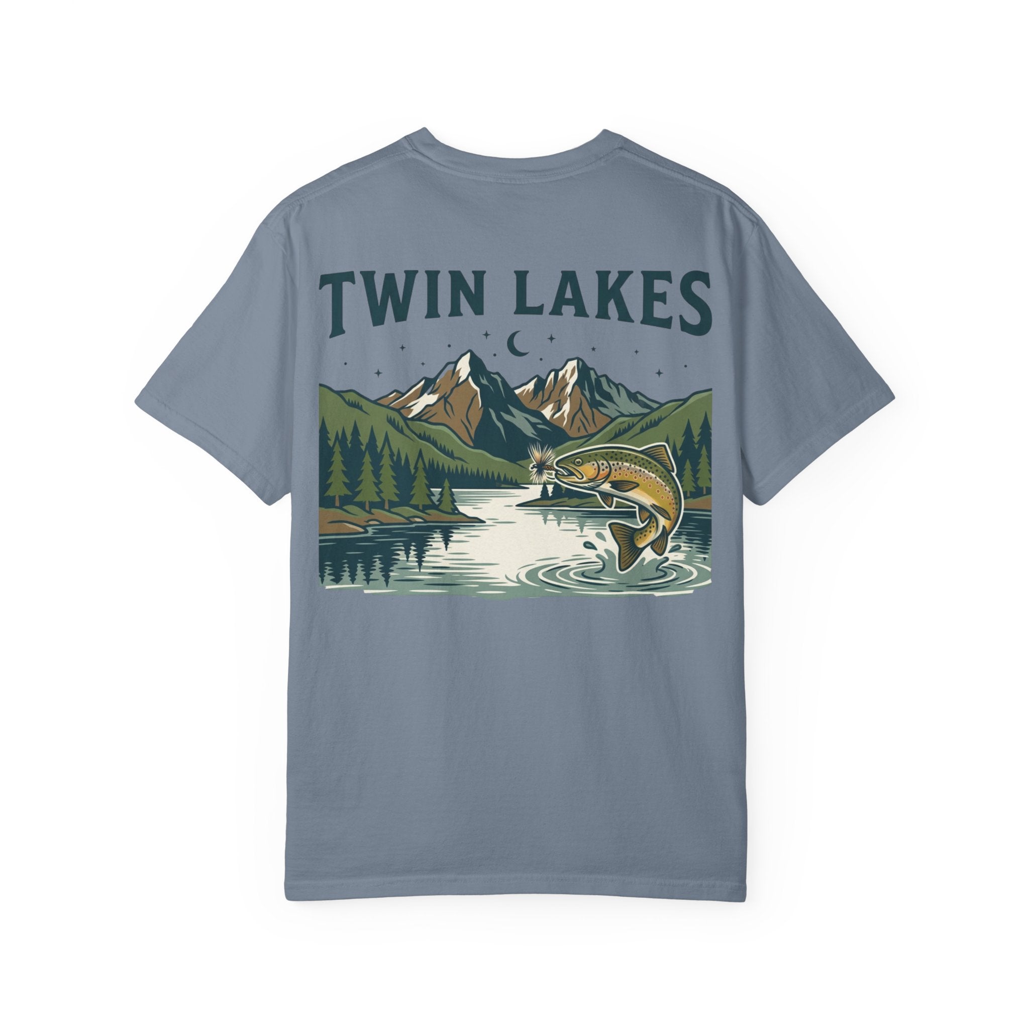 Twin Lakes Fishing T-Shirt — Vintage Mountain Trout Tee