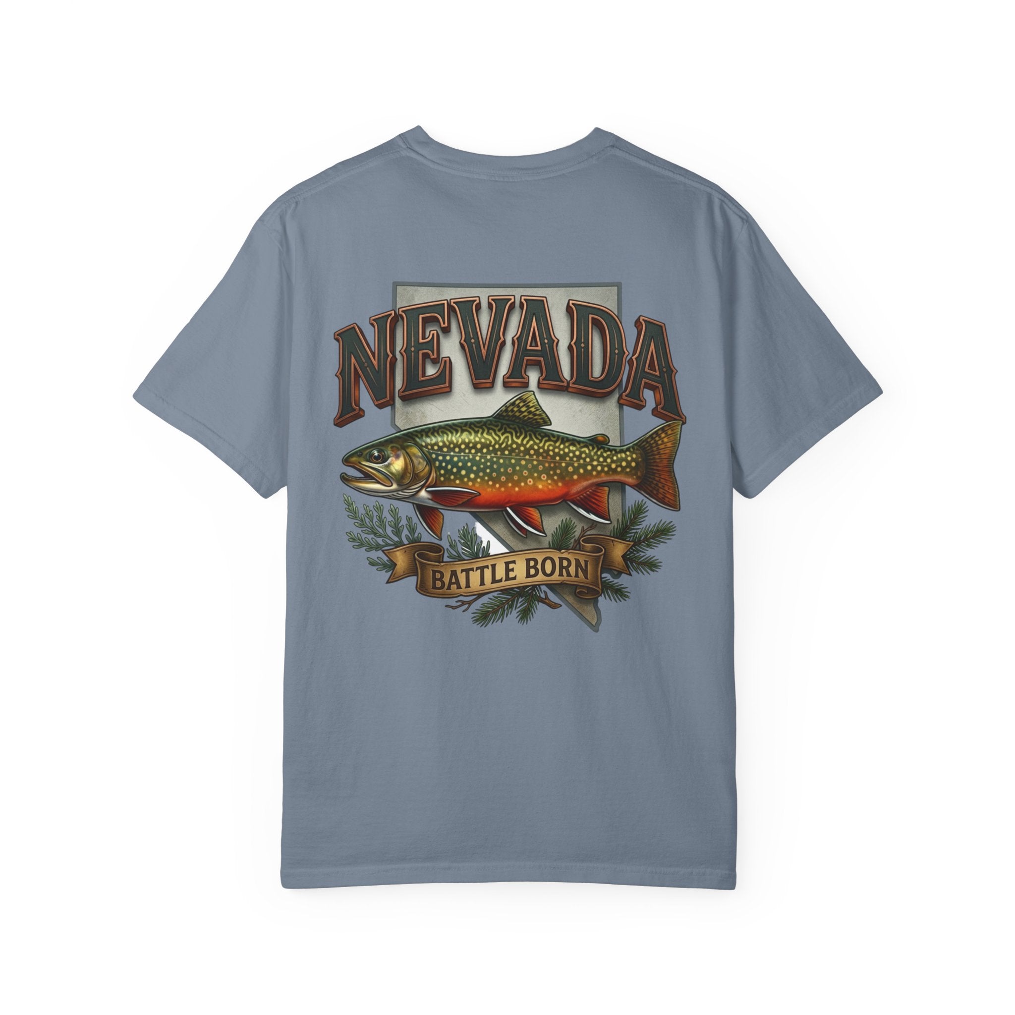 Nevada Brook Trout Tee — 'Nevada Battle Born' Fishing T-Shirt